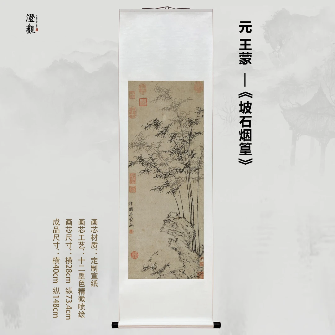 Misty Bamboo on a Rocky Slope